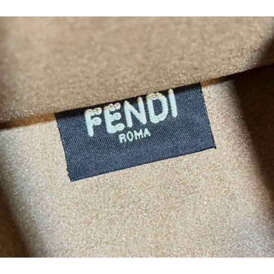 Borsa Fendi Sunshine Small Shopper Tote FF in tessuto jacquard Marrone Replica Replica Perfette Borsa Fendi Sunshine Small Shopper Tote FF in tessuto jacquard Marrone imitazioni