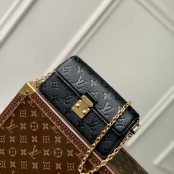 Miglior Prezzo Alta gamma replica Portafoglio LV con catena Métis M82637 Nero