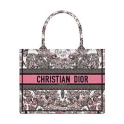Christian Dior Borse tote media Dior Book Borse  rosa a tema Butterfly Around The World. Ricamo grafico