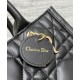 Replica Perfette Christian Dior Borsa tote Dior Book piccola Motivo Macrocannage nero con ciondoli D.I.O.R in metallo dalla finitura oro pallido imitazioni
