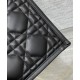 Replica Perfette Christian Dior Borsa tote Dior Book piccola Motivo Macrocannage nero con ciondoli D.I.O.R in metallo dalla finitura oro pallido imitazioni
