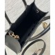 Replica Perfette Christian Dior Borsa tote Dior Book piccola Motivo Macrocannage nero con ciondoli D.I.O.R in metallo dalla finitura oro pallido imitazioni