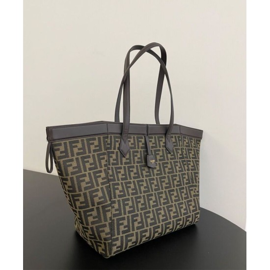 Replica Borsa grande Fendi Origami 8BH415 Caffè scuro imitazioni Miglior Prezzo Borsa grande Fendi Origami 8BH415 Caffè scuro Replica