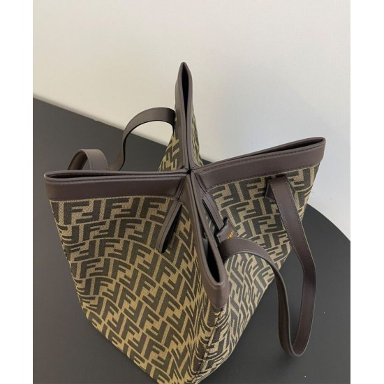 Replica Borsa grande Fendi Origami 8BH415 Caffè scuro imitazioni Miglior Prezzo Borsa grande Fendi Origami 8BH415 Caffè scuro Replica