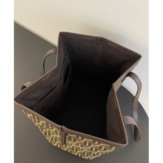 Replica Borsa grande Fendi Origami 8BH415 Caffè scuro imitazioni Miglior Prezzo Borsa grande Fendi Origami 8BH415 Caffè scuro Replica