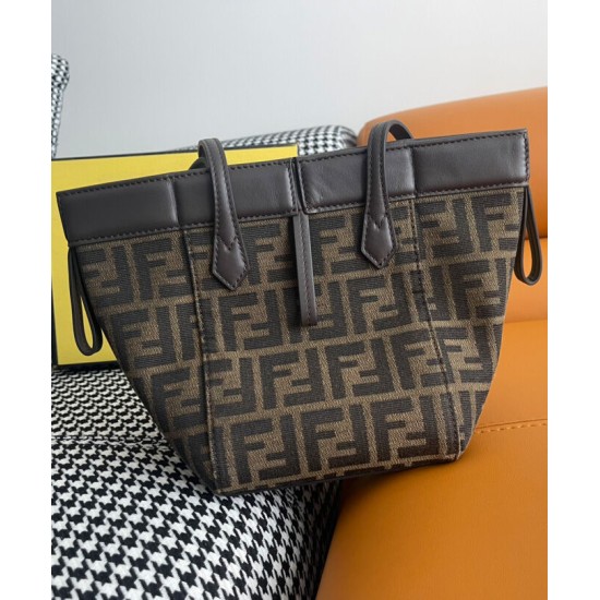 Replica Mini borsa Fendi Origami 8BS083 Caffè scuro imitazioni Miglior Prezzo Mini borsa Fendi Origami 8BS083 Caffè scuro Replica