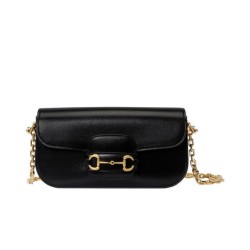 Borse a tracolla piccola Gucci Horsebit 1955 735178 Nera