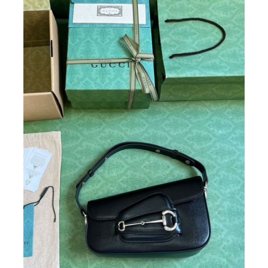 Replica Perfetta a tracolla Gucci Horsebit 1955 764155 Nera qualità specchio Replica Perfette Perfetta a tracolla Gucci Horsebit 1955 764155 Nera imitazioni