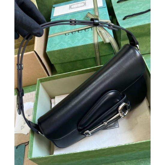 Replica Perfetta a tracolla Gucci Horsebit 1955 764155 Nera qualità specchio Replica Perfette Perfetta a tracolla Gucci Horsebit 1955 764155 Nera imitazioni