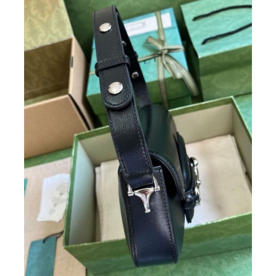 Replica Perfetta a tracolla Gucci Horsebit 1955 764155 Nera qualità specchio Replica Perfette Perfetta a tracolla Gucci Horsebit 1955 764155 Nera imitazioni