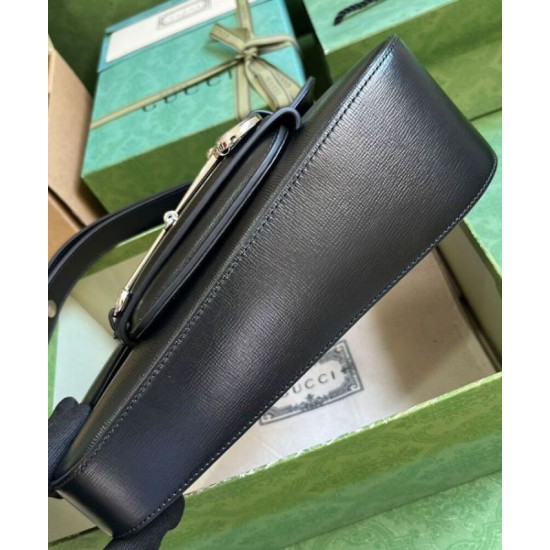 Replica Perfetta a tracolla Gucci Horsebit 1955 764155 Nera qualità specchio Replica Perfette Perfetta a tracolla Gucci Horsebit 1955 764155 Nera imitazioni