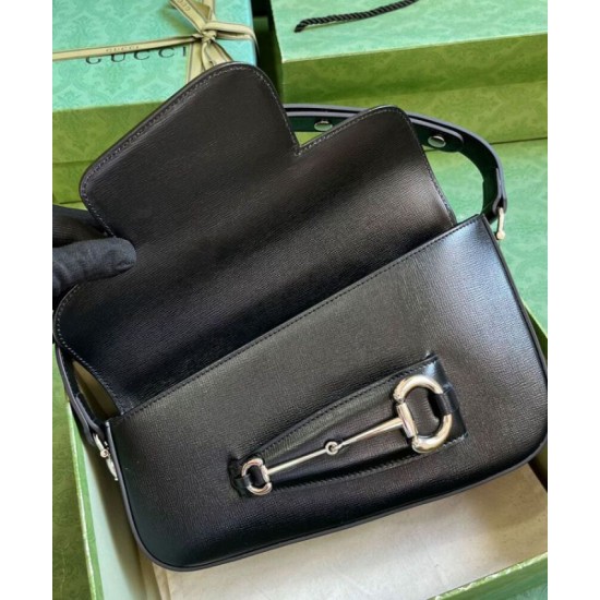Replica Perfetta a tracolla Gucci Horsebit 1955 764155 Nera qualità specchio Replica Perfette Perfetta a tracolla Gucci Horsebit 1955 764155 Nera imitazioni