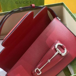 Replica Perfette Borsa a tracolla Gucci Horsebit 1955 764155 Rossa imitazioni