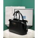 Borsa tote piccola Prada con cintura 1BA418 nera Replica Replica Perfette Borsa tote piccola Prada con cintura 1BA418 nera imitazioni