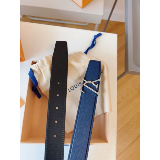 Alta gamma replica Cintura reversibile Louis Vuitton Louis Vuitton Attract 35 mm M0678V nera qualità specchio Replica Perfette Alta gamma Cintura reversibile Louis Vuitton Louis Vuitton Attract 35 mm M0678V nera imitazioni