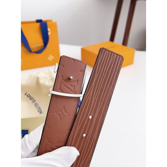 Cintura reversibile Louis Vuitton LV iniziali Epi 40 mm M8271U Marrone Replica Replica Perfette Cintura reversibile Louis Vuitton LV iniziali Epi 40 mm M8271U Marrone imitazioni