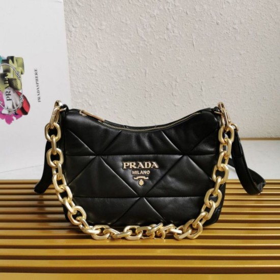 Borsa Prada System Patchwork In Nappa Nera Replica Replica Perfette Borsa Prada System Patchwork In Nappa Nera imitazioni