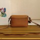 Borsa a tracolla Prada con patta granulata marrone Replica Replica Perfette Borsa a tracolla Prada con patta granulata marrone imitazioni