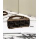 Fendi Mini Fendessencehobo Fendi Bag Miniborsa in tessuto FF Marrone Replica Replica Perfette Fendi Mini Fendessencehobo Fendi Bag Miniborsa in tessuto FF Marrone imitazioni