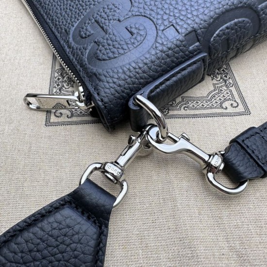 Imitazione Borsa Replica a tracolla media Gucci Jumbo GG 696009 Nera qualità specchio Replica Perfette Imitazione Borsa 1:1 a tracolla media Gucci Jumbo GG 696009 Nera imitazioni