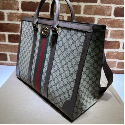 Borsa tote grande da uomo Gucci Ophidia 724665 Marrone Replica Replica Perfette Borsa tote grande da uomo Gucci Ophidia 724665 Marrone imitazioni