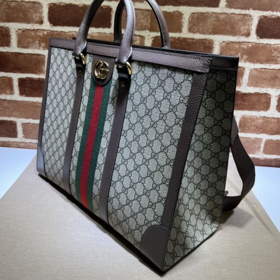 Borsa tote grande da uomo Gucci Ophidia 724665 Marrone Replica Replica Perfette Borsa tote grande da uomo Gucci Ophidia 724665 Marrone imitazioni