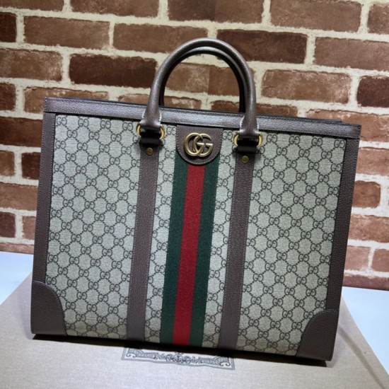 Borsa tote grande da uomo Gucci Ophidia 724665 Marrone Replica Replica Perfette Borsa tote grande da uomo Gucci Ophidia 724665 Marrone imitazioni