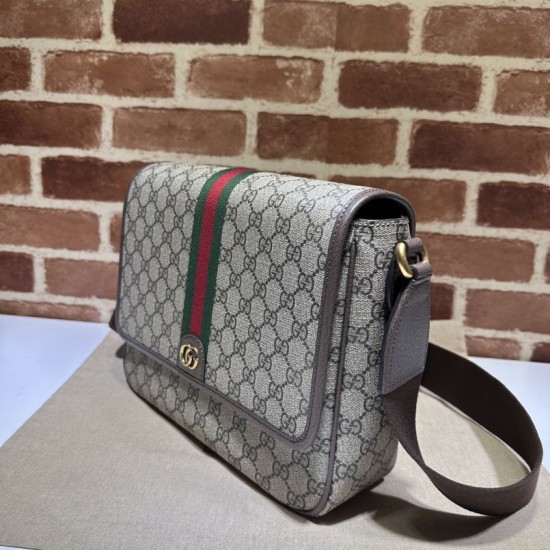 Replica Perfette Borse  a tracolla media da uomo Gucci Ophidia 761741 Marrone imitazioni