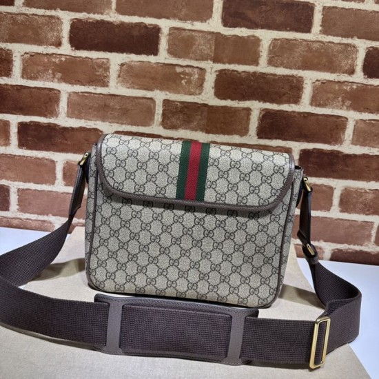 Replica Perfette Borse  a tracolla media da uomo Gucci Ophidia 761741 Marrone imitazioni