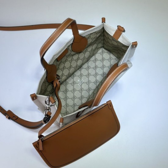 Dettagli perfetti Borsa tote mini Gucci con stampa Gucci 772144 Marrone Replica Replica Perfette Dettagli perfetti Borsa tote mini Gucci con stampa Gucci 772144 Marrone imitazioni