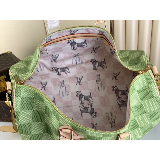 Replica Perfette Borsa da uomo Louis Vuitton Keepall Bandouliere 50 N40667 Tela rivestita Damier Golf imitazioni
