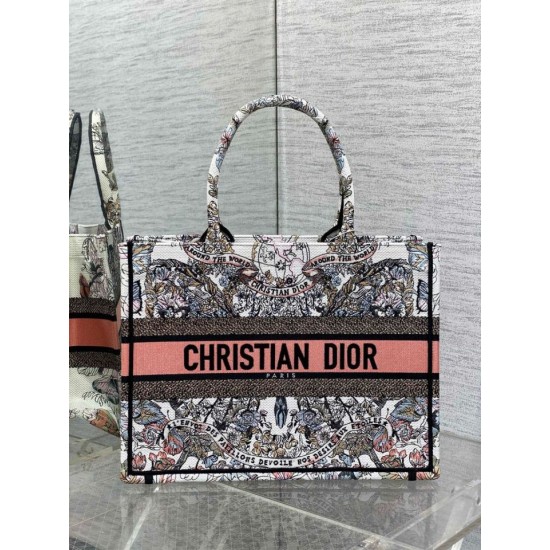 Dior Medium Book Tote Borse Imitazioni Dior Farfalla intorno al mondo ricamato Replica Replica Perfette Dior Medium Book Tote Borse Imitazioni Dior Farfalla intorno al mondo ricamato imitazioni