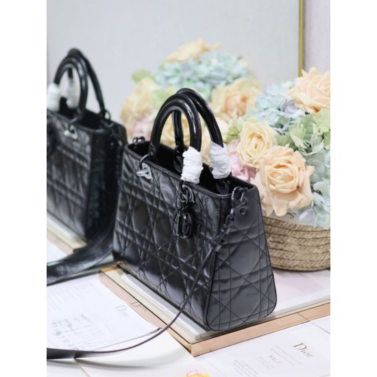 Dior Medium Lady D-Sire Borsa My ABCDior Dior stropicciata nera Replica Replica Perfette Dior Medium Lady D-Sire Borsa My ABCDior Dior stropicciata nera imitazioni