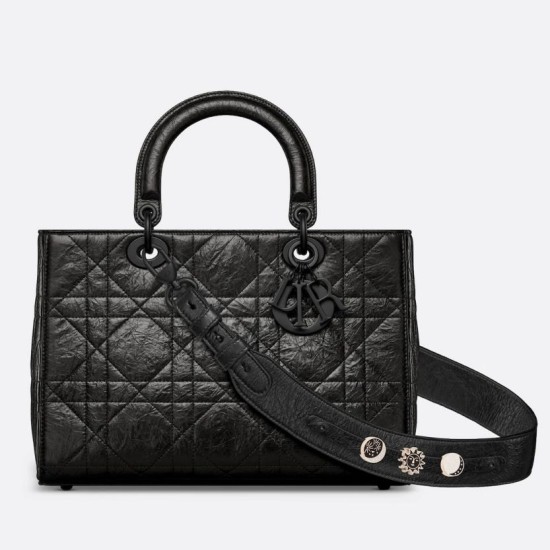 Dior Medium Lady D-Sire Borsa My ABCDior Dior stropicciata nera Replica Replica Perfette Dior Medium Lady D-Sire Borsa My ABCDior Dior stropicciata nera imitazioni