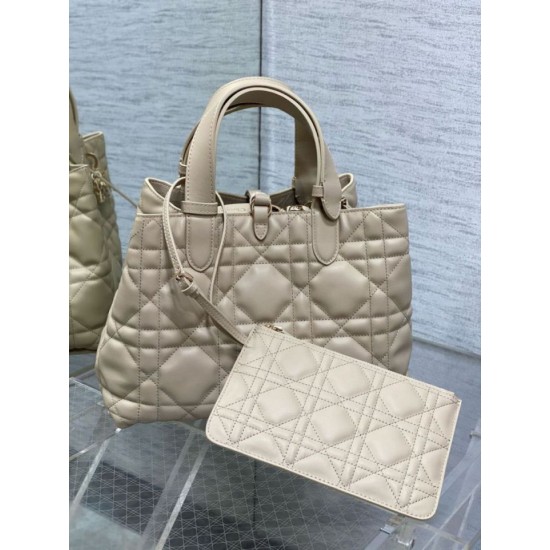 Borsa Replica Dior Toujours Media In Vitello Macrocannage Beige qualità specchio Replica Perfette Borsa 1:1 Dior Toujours Media In Vitello Macrocannage Beige imitazioni