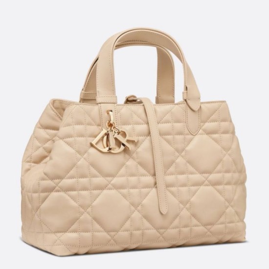 Borsa Replica Dior Toujours Media In Vitello Macrocannage Beige qualità specchio Replica Perfette Borsa 1:1 Dior Toujours Media In Vitello Macrocannage Beige imitazioni