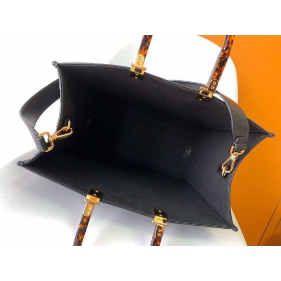 Replica Perfette Borse Imitazioni shopper Fendi Sunshine piccola/media con motivo FF in rilievo 3D-Texture Nera imitazioni