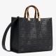 Replica Perfette Borse Imitazioni shopper Fendi Sunshine piccola/media con motivo FF in rilievo 3D-Texture Nera imitazioni