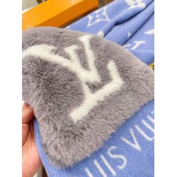 Sciarpe Louis Vuitton Cold Reykjavik Cashmere Louis Vuitton M76342 Blu