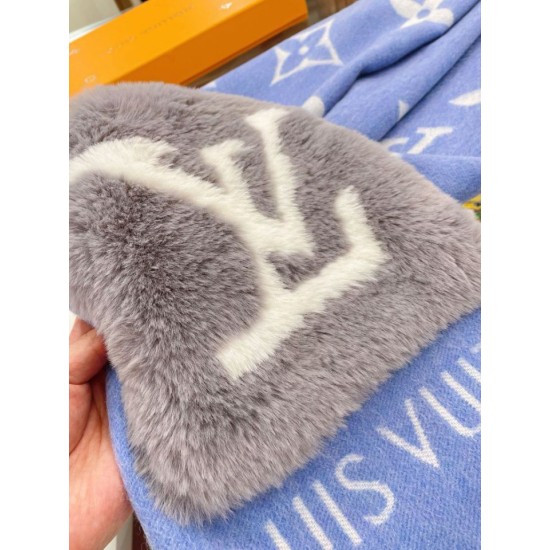 Sciarpe Louis Vuitton Cold Reykjavik Cashmere Louis Vuitton M76342 Blu Replica Replica Perfette Sciarpe Louis Vuitton Cold Reykjavik Cashmere Louis Vuitton M76342 Blu imitazioni