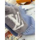 Sciarpe Louis Vuitton Cold Reykjavik Cashmere Louis Vuitton M76342 Blu Replica Replica Perfette Sciarpe Louis Vuitton Cold Reykjavik Cashmere Louis Vuitton M76342 Blu imitazioni