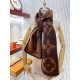 Replica Perfette Sciarpa in cashmere con coperta Louis Vuitton Sweet Dreams Louis Vuitton M77379 Marrone imitazioni
