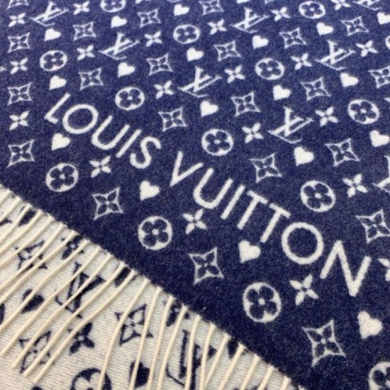 LV Game On Louis Vuitton Sciarpa M77640 Blu Replica Replica Perfette LV Game On Louis Vuitton Sciarpa M77640 Blu imitazioni