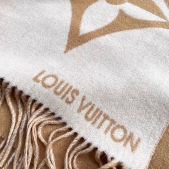 Sciarpa doppia grafica Louis Vuitton M79098 Beige Replica Replica Perfette Sciarpa doppia grafica Louis Vuitton M79098 Beige imitazioni
