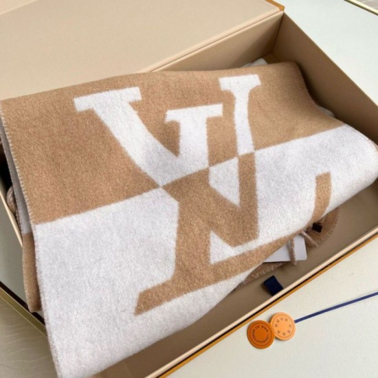 Sciarpa doppia grafica Louis Vuitton M79098 Beige Replica Replica Perfette Sciarpa doppia grafica Louis Vuitton M79098 Beige imitazioni