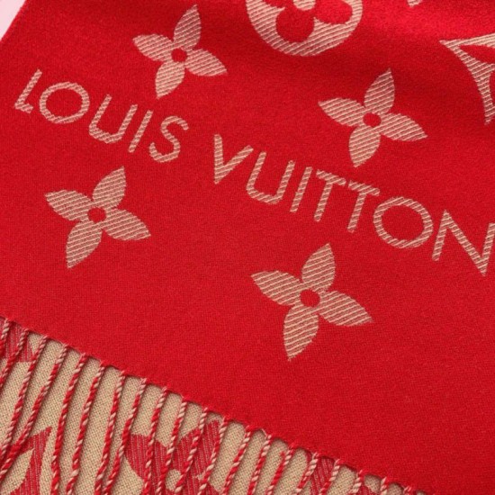 Sciarpa in lana Louis Vuitton Louis Vuitton Essential M79502 Rossa Replica Replica Perfette Sciarpa in lana Louis Vuitton Louis Vuitton Essential M79502 Rossa imitazioni
