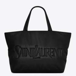Replica Perfette Borsa tote imbottita larga YSL Saint Laurent in nappa nera imitazioni
