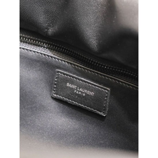 Borsa tote imbottita larga YSL Saint Laurent in nappa nera Replica Replica Perfette Borsa tote imbottita larga YSL Saint Laurent in nappa nera imitazioni