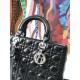 Replica Imitazione Borse Christian Dior grande Lady Dior Supple Tote M0584 nero argento Outlet Imitazione Borse Christian Dior grande Lady Dior Supple Tote M0584 nero argento imitazioni perfette