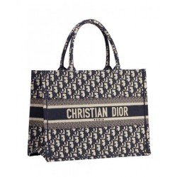 Borsa tote piccola Christian Dior blu scuro